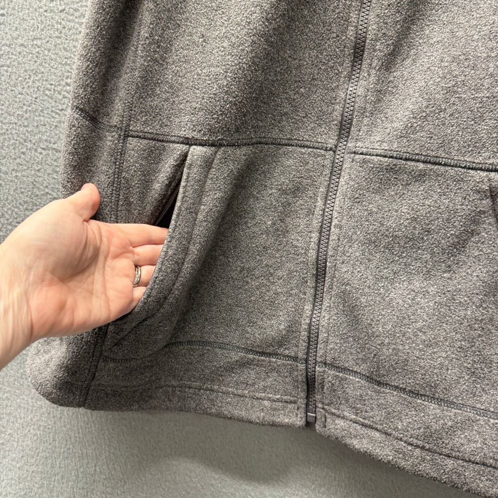 L.L. Bean Vest Womens L Mountain Classic Fleece Gray Outdoor Full Zip Jacket - Picture 5 of 7